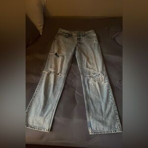 H&M size 6 jeans, light blue boyfriend jeans